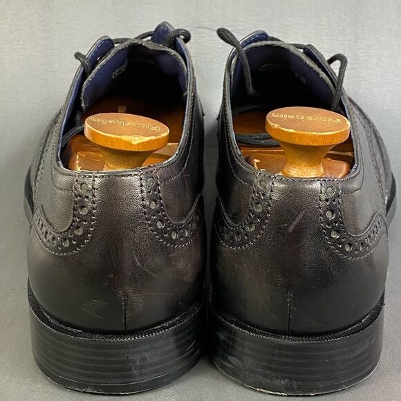 Cole Haan Zero Grand Jefferson Woven Wingtip Derby Gray Leather  mens size  11.5 - Picture 4 of 8